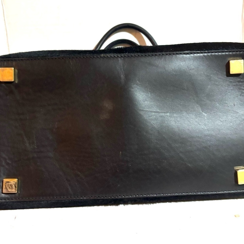 Michael kors calfskin hair/ leather Elegant Black Leather Tote Bag - Picture 6 of 12